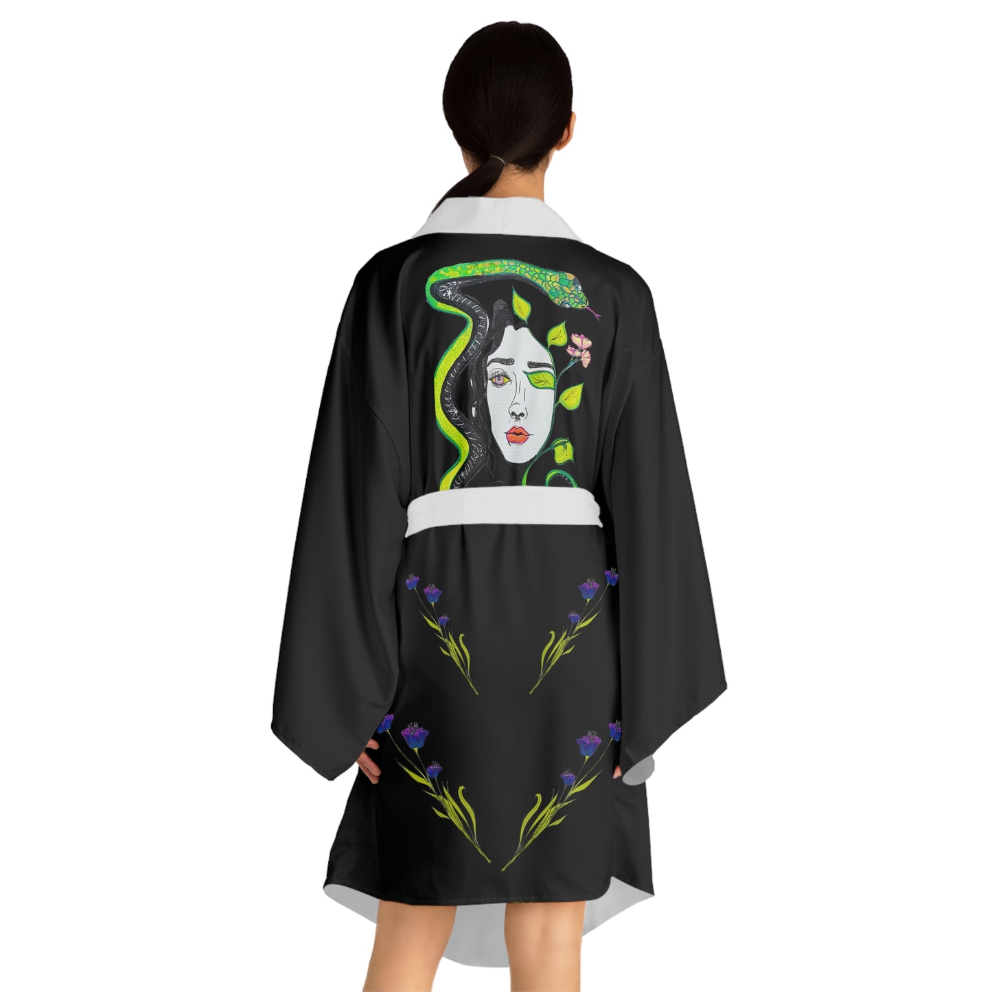 Long Sleeve Kimono Robe (AOP)