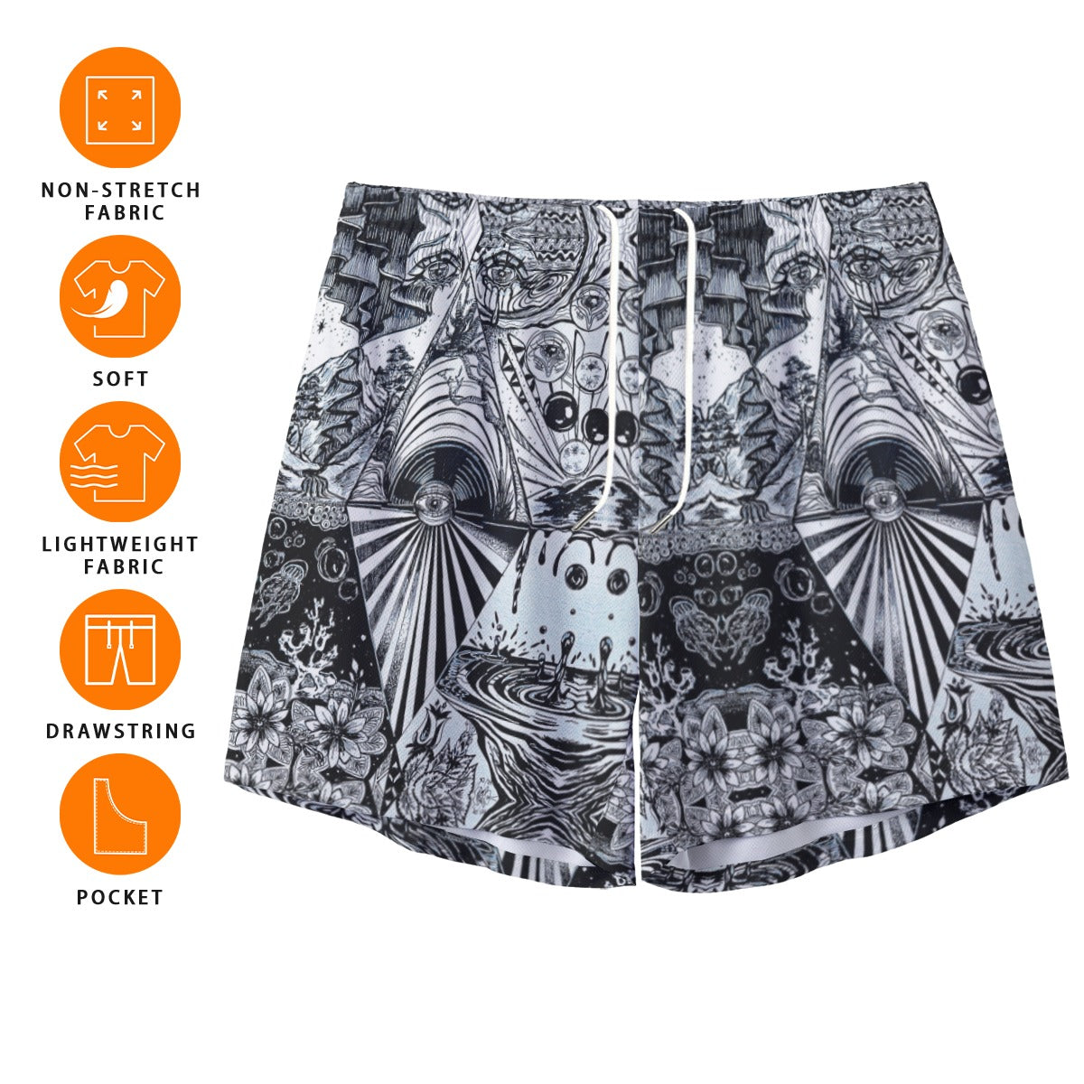 All-Over Print Men's Pocket Customizable Shorts