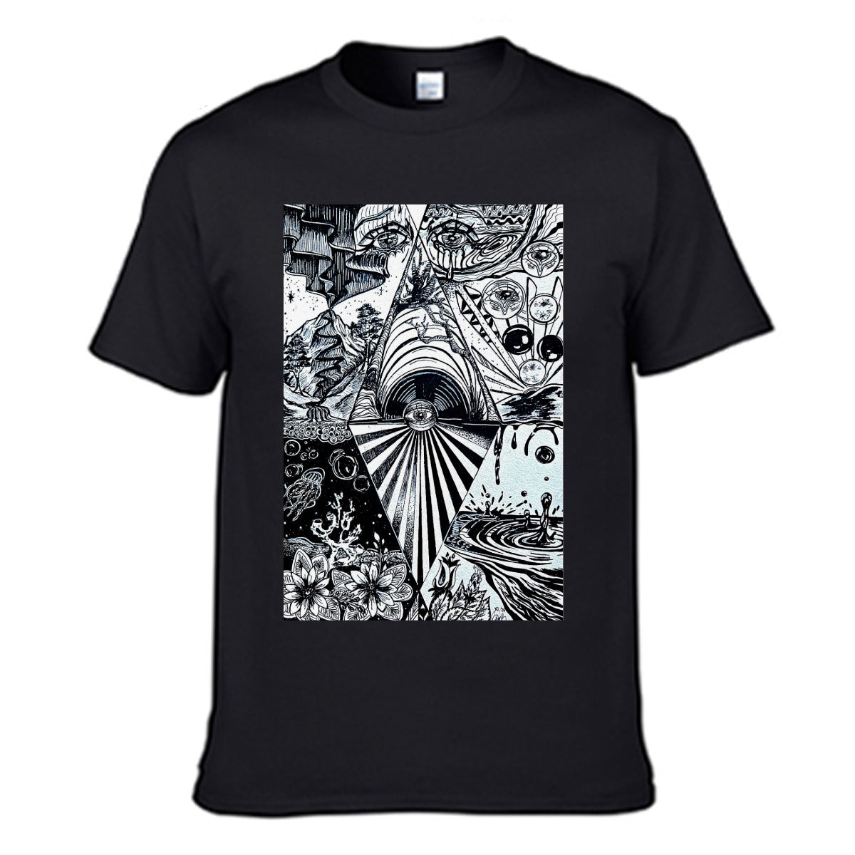 Men's Double Side Printing O-neck T-shirt | Gildan 180GSM Cotton (DTG)