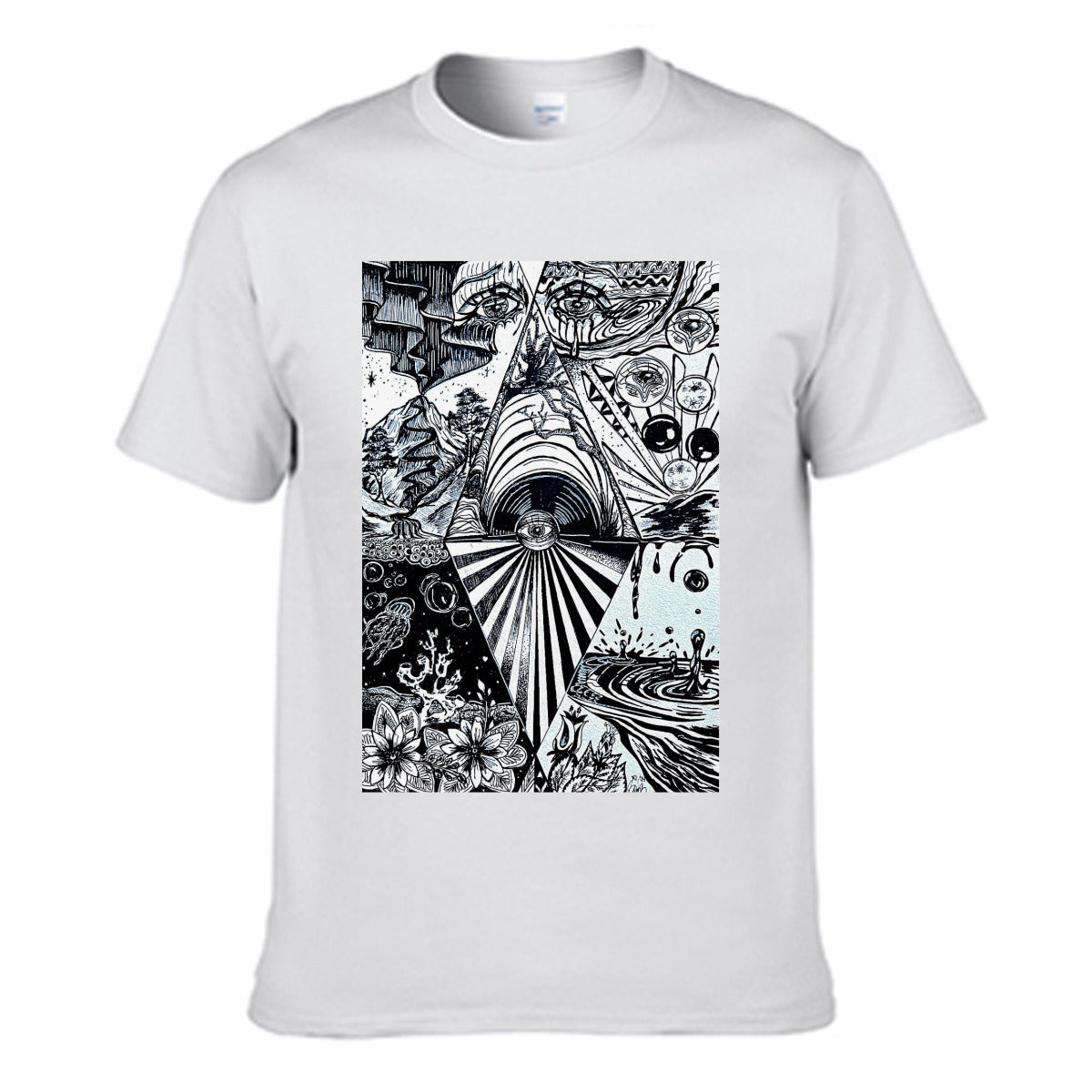 Men's Double Side Printing O-neck T-shirt | Gildan 180GSM Cotton (DTG)